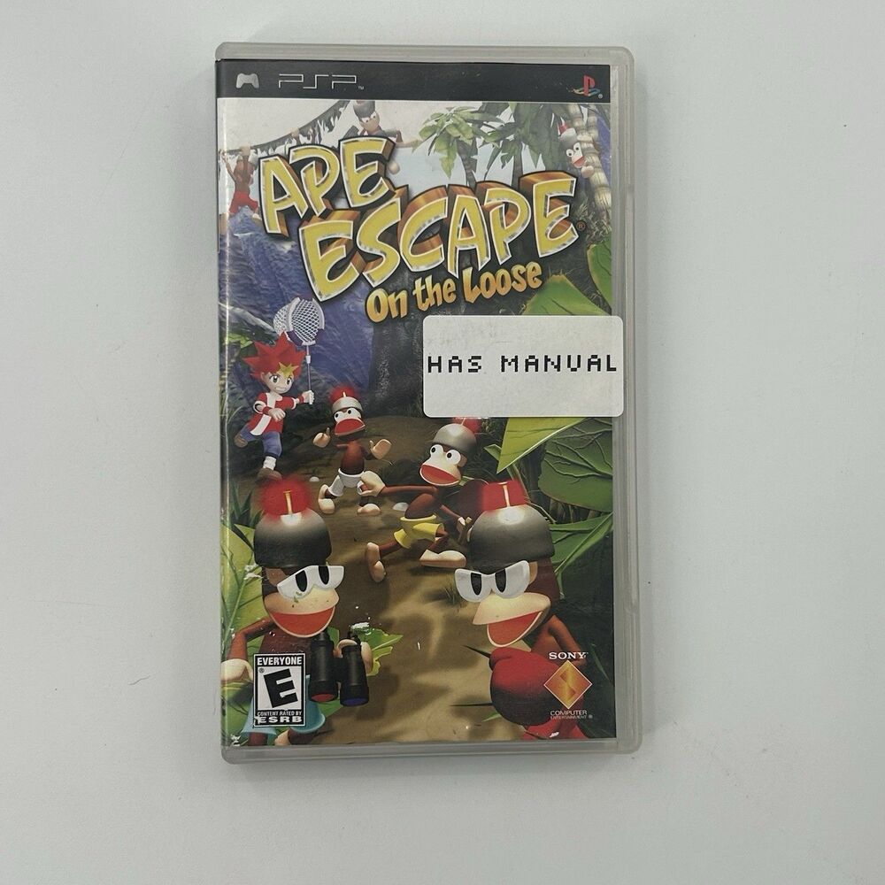 Ape Escape: On the Loose (Sony PSP, 2005) CASE AND MANUAL CIB Fast Shipping